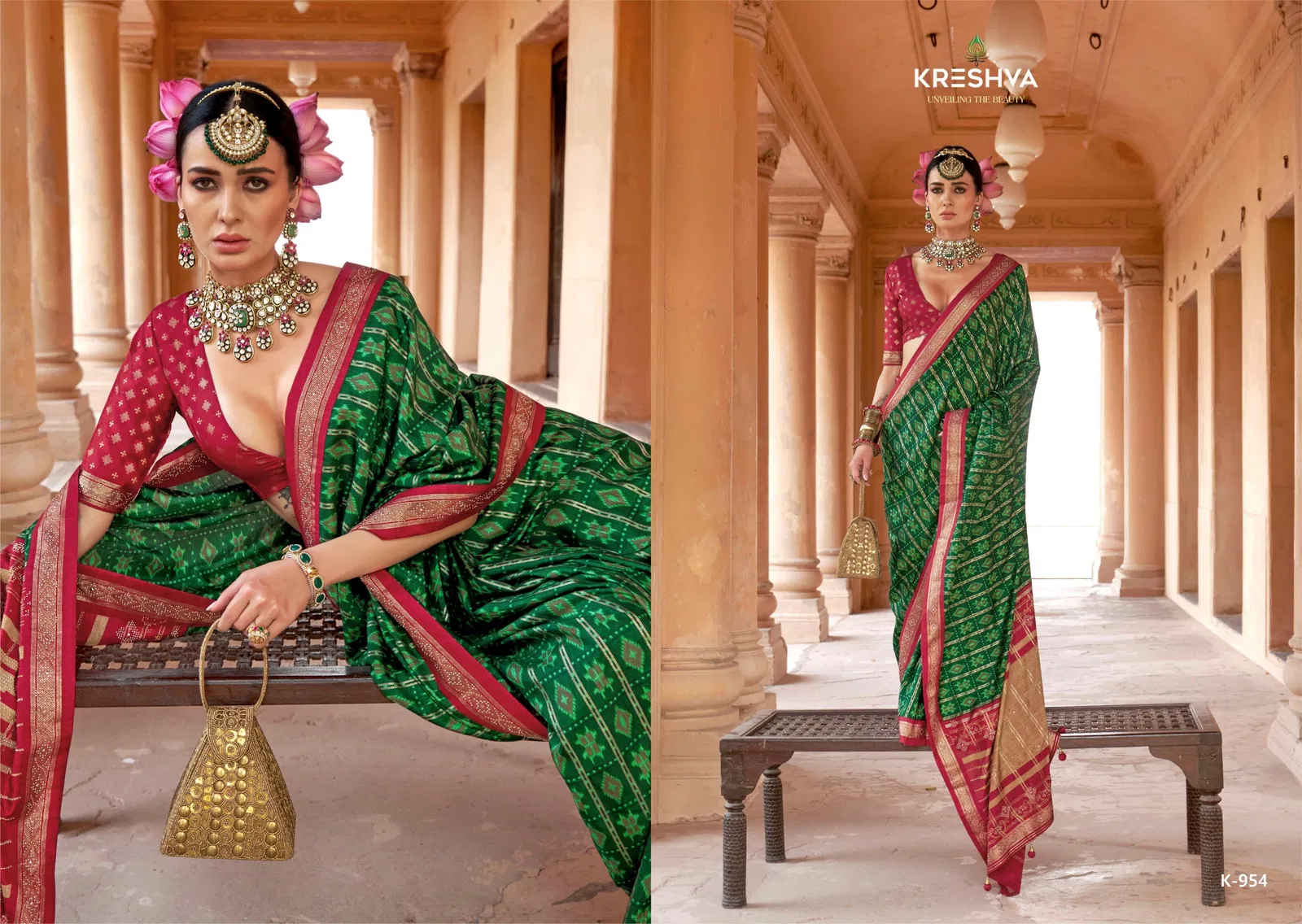 Sundarvan By Kreshva Dani P V Silk Traditional Patola Wholesale Saree In India